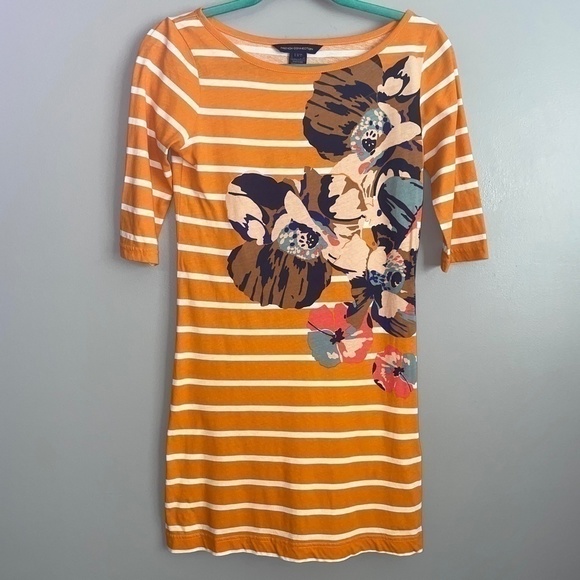 EUC French Connection Floral Pixie T-Shirt Dress Size 2 - Picture 3 of 7
